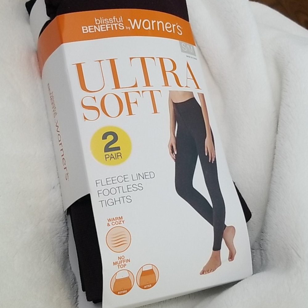 NWT Fleece Lined Tights 2pk